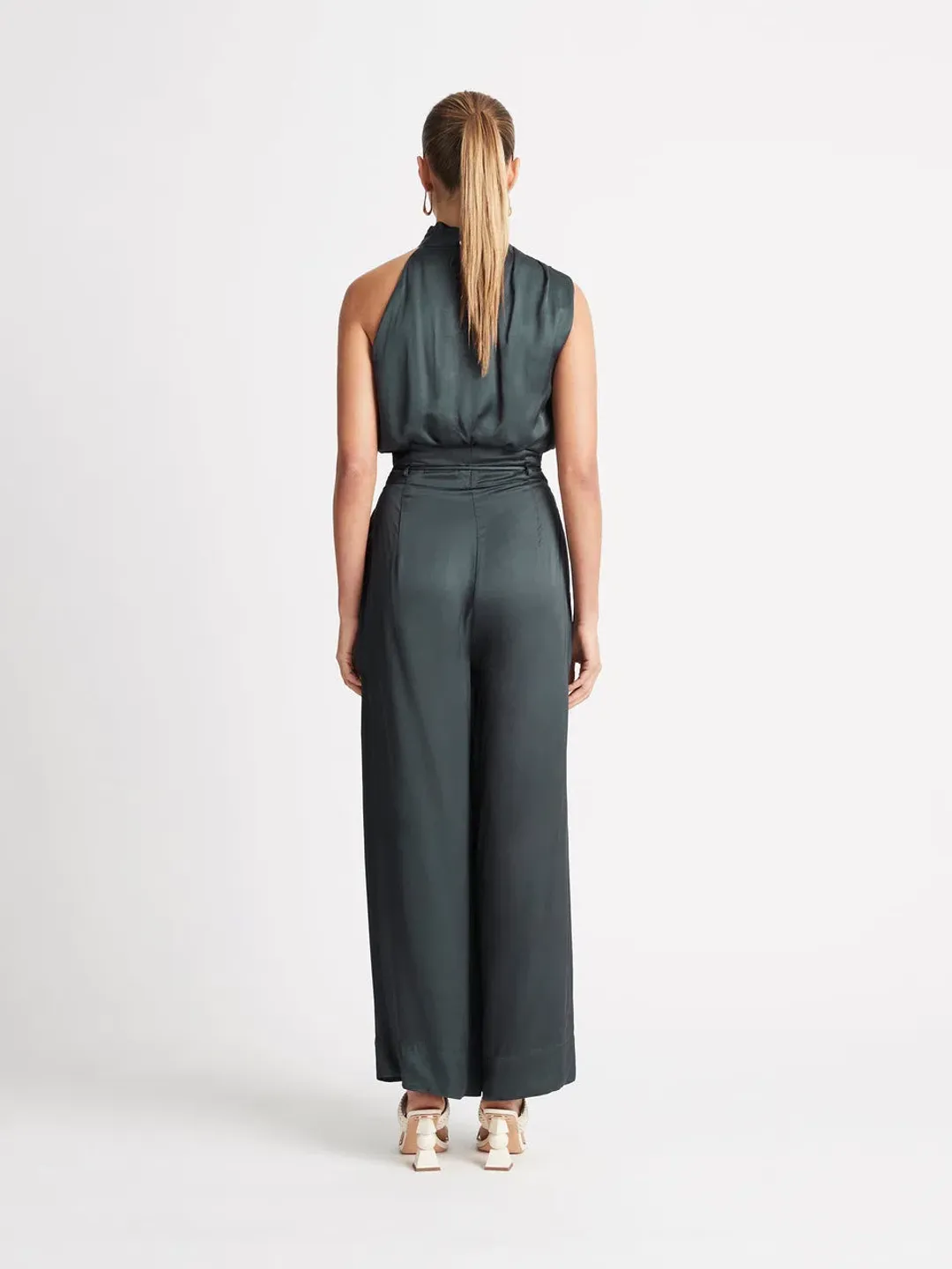 Sheike Gracie Top and High Waist Pants Set Grey Size 10 for rent on The Volte - main image