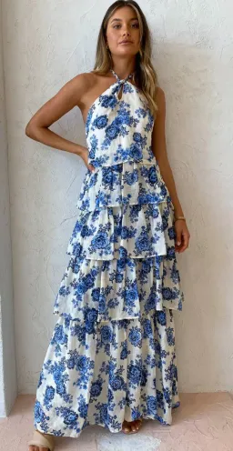 By Nicola Water Lily Maxi Dress Rosie Size 10 for rent on The Volte - image 1