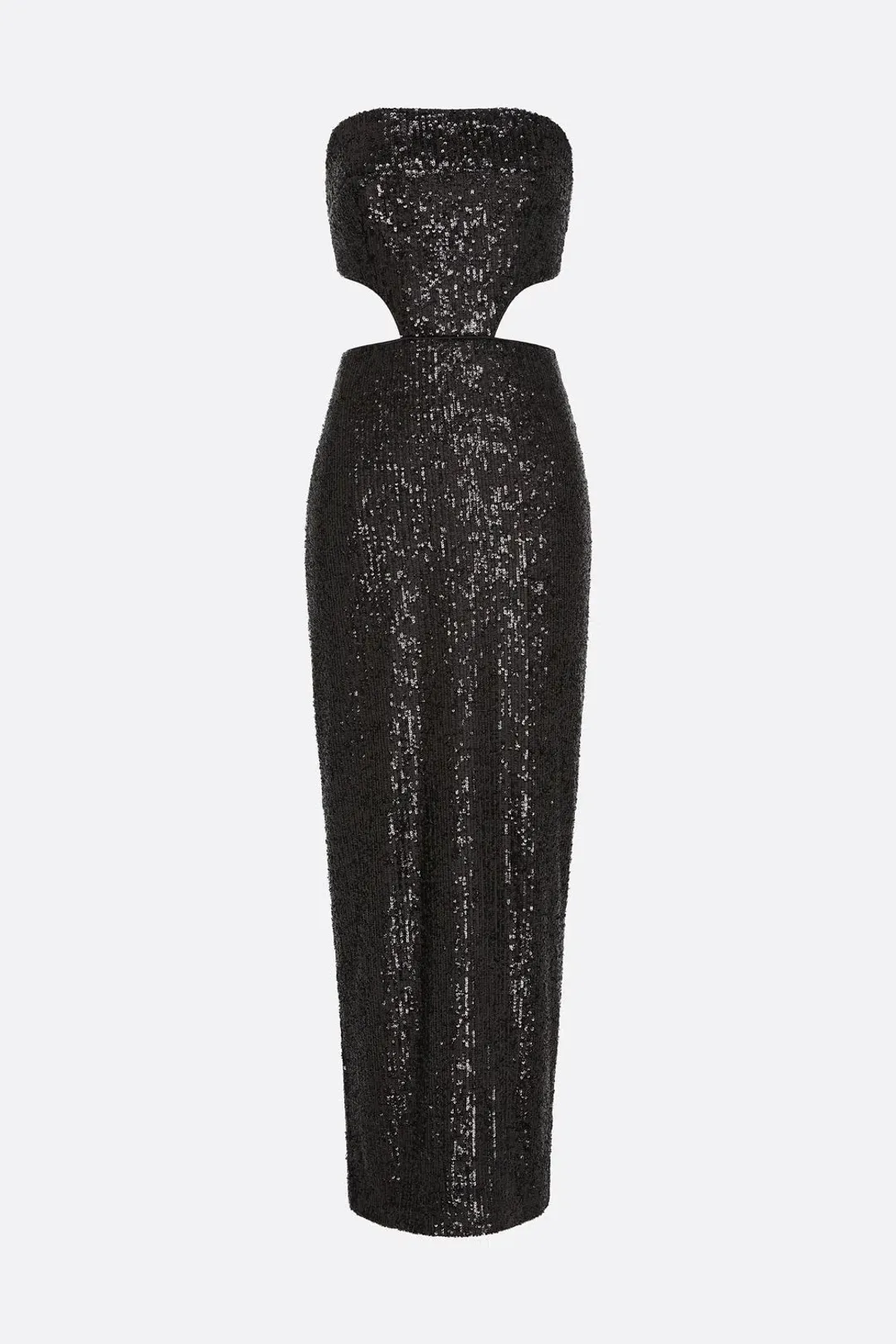 Manning Cartell Before Pop Strapless Midi Dress Black Sequin Size 10 for rent on The Volte - main image