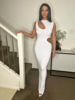 Ivona Skelo Vivia Dress White  Size 6/XS for rent on The Volte - image 1