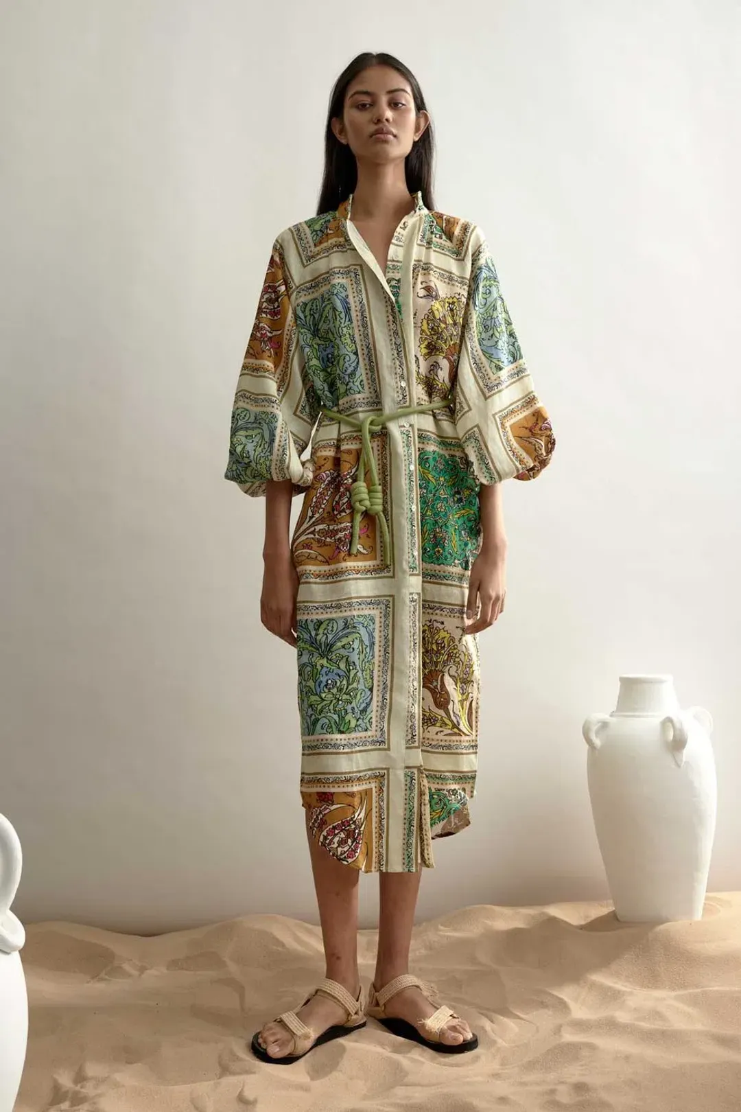 Alemais Delphine Shirt Dress Multi Size 8 for rent on The Volte - main image