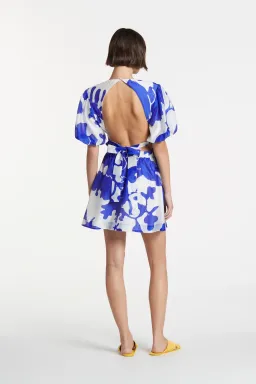Sir the Label Vivi Open Back Mini Dress Mercen Abstract Print Size 8 for rent on The Volte - image 3