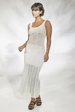 Rue Stiic Erika Midi Dress White Size Small / AU 8 for rent on The Volte - image 2