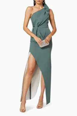 Rachel Gilbert Carmine Gown Fern Green Size AU 10 for rent on The Volte - image 6