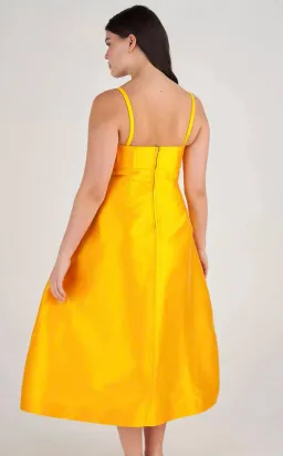 Oroton Sculptured Bodice Dress in Marigold Size 12 for rent on The Volte - image 2