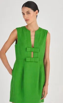 Oroton Bow Short Dress in Garden Garden Size 12 for rent on The Volte - image 3