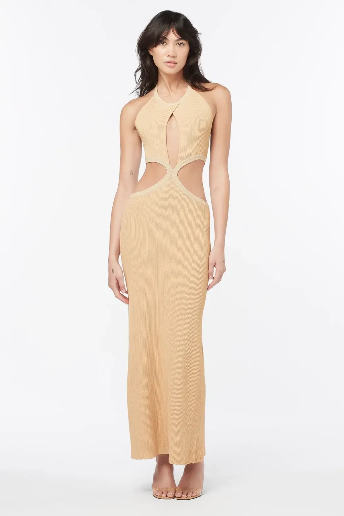 Manning Cartell Beyond Limits Knit Dress Taupe Size XS / Au 6 for rent on The Volte - main image