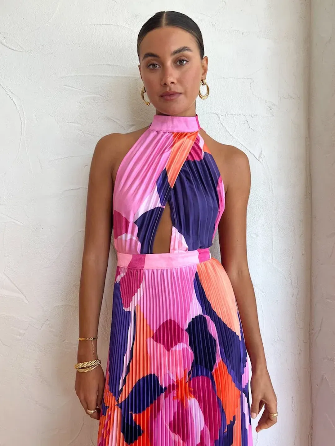 Lidee Renaissance Gown in Capri Print Pink Size 6 / XS for rent on The Volte - main image