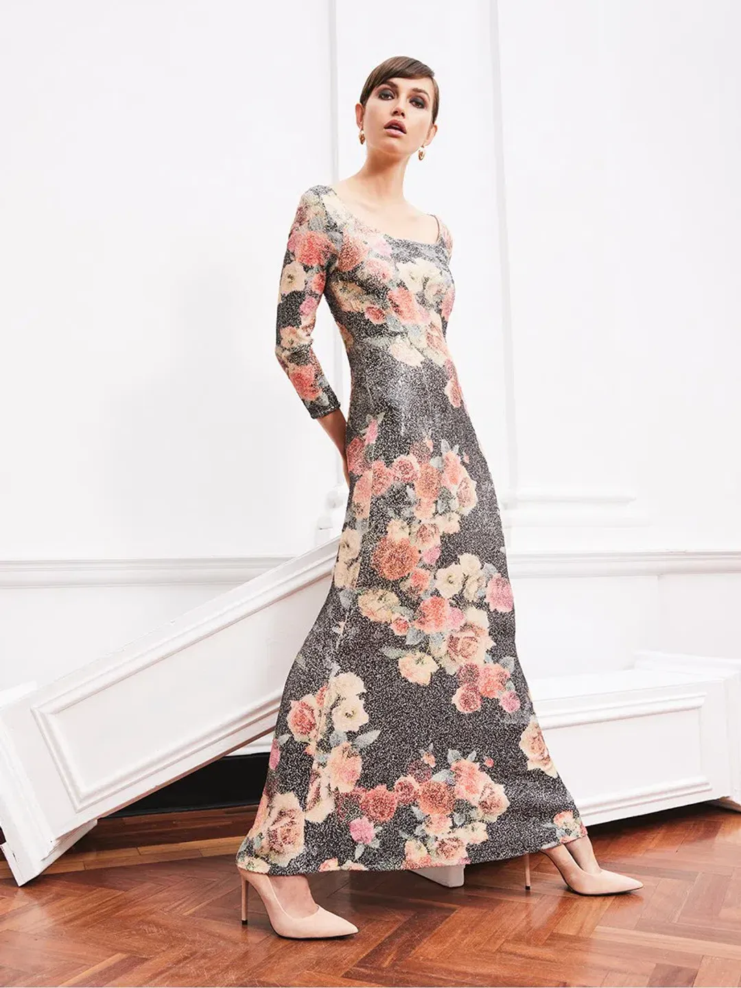 Moss and Spy Matisse Gown Floral Size 10 for rent on The Volte - main image