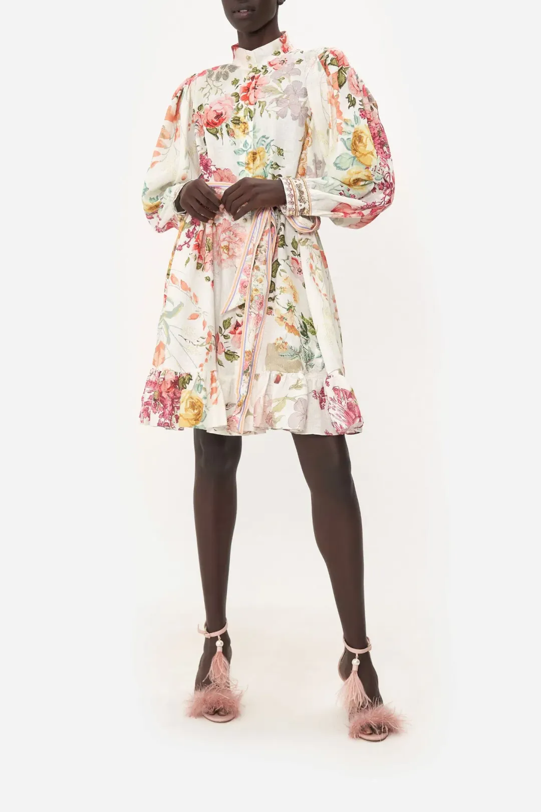 Camilla Romantic Rites Drop Sleeve Dress Floral Size L/AU 14 for rent on The Volte - main image