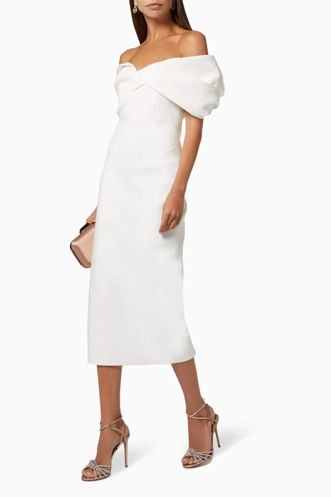 Rachel Gilbert Matteo Dress Ivory Size 8 for rent on The Volte - main image