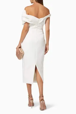 Rachel Gilbert Matteo Dress Ivory Size 8 for rent on The Volte - image 4
