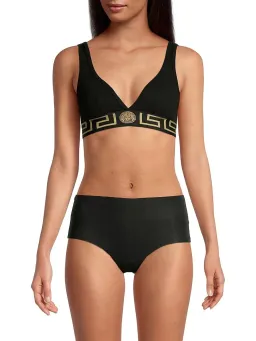 Versace Greca Border Bralette Black Size 1/AU 10 for rent on The Volte - image 1