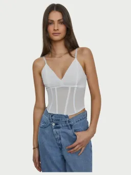 Viktoria and Woods Omega Bustier White Size 0/Au 6  for rent on The Volte - image 1