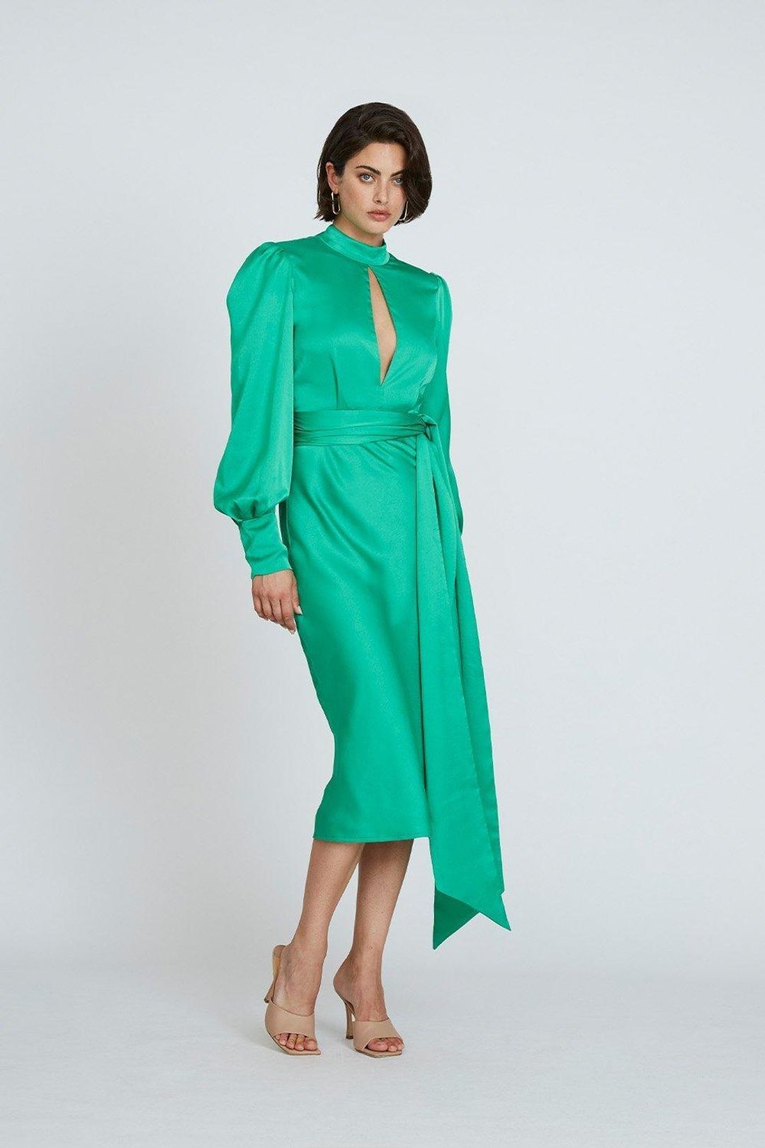 By Johnny Camellia Midi Dress for rent on The Volte - main image