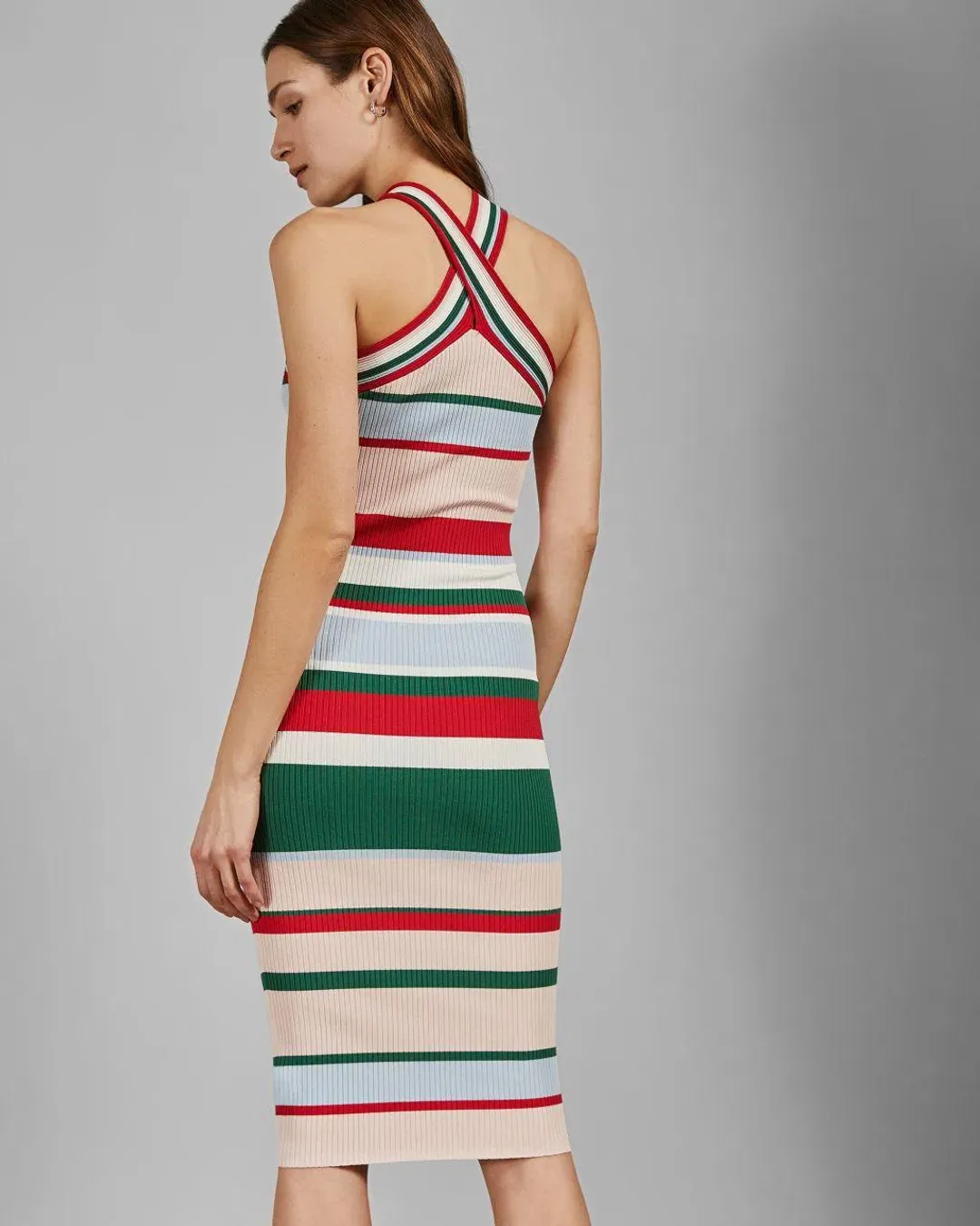 Ted Baker Lyndiaa Tutti Frutti Body Con Sweater Dress Multi Size 8 for rent on The Volte - main image