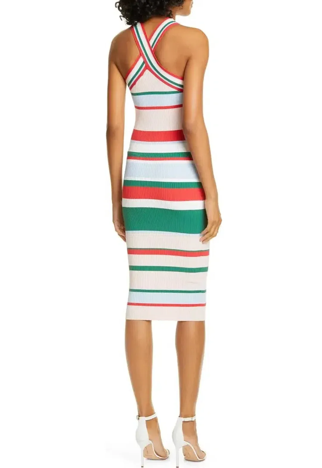 Ted Baker Lyndiaa Tutti Frutti Body Con Sweater Dress Multi Size 8 for rent on The Volte - main image