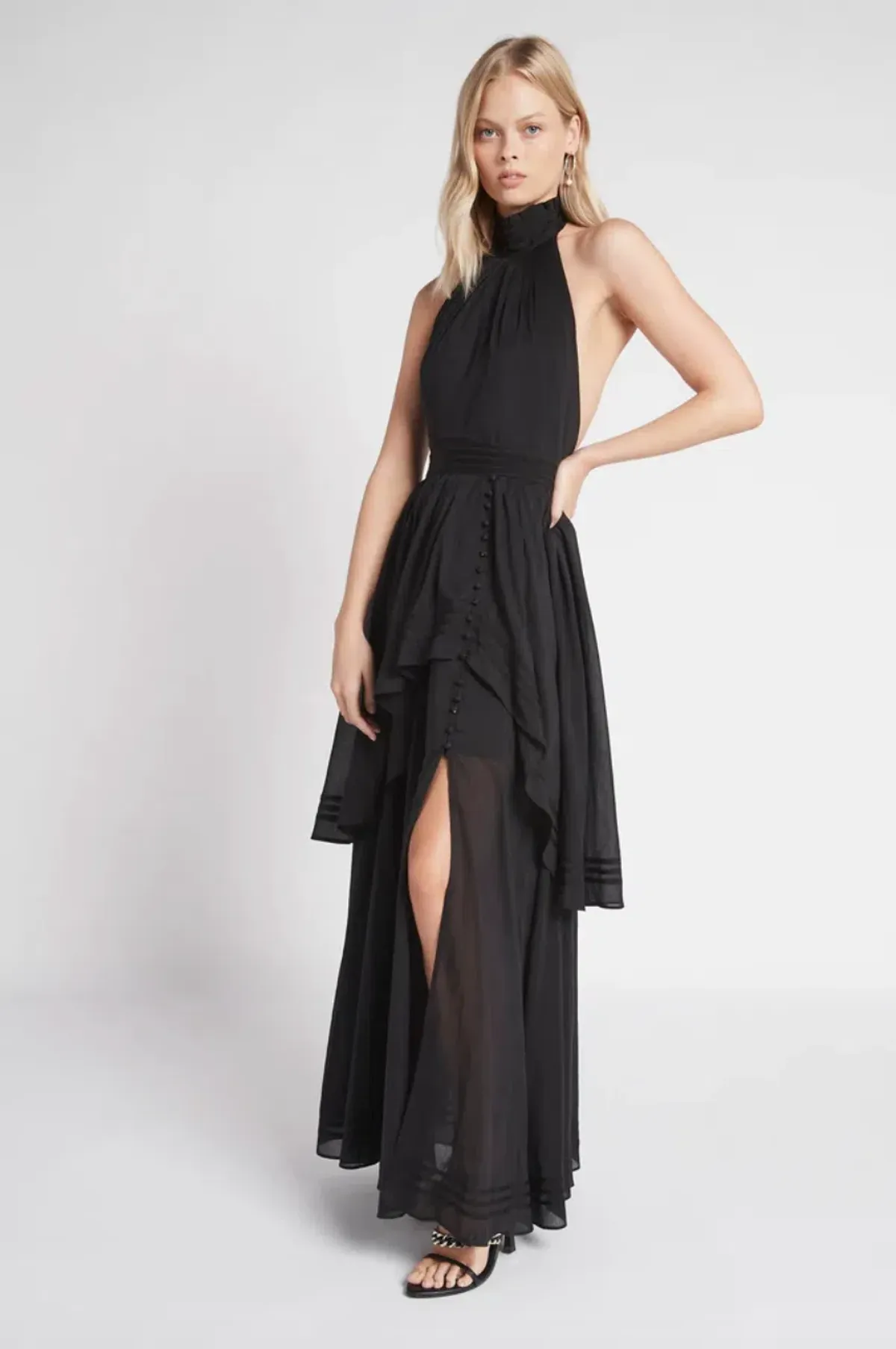 Aje Bungalow Sienna Dress in Black Size 8 for rent on The Volte - main image