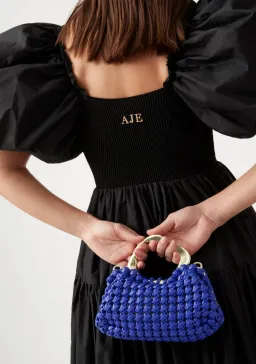 Aje Casa Puff Sleve Midi Dress Black Size 12 for rent on The Volte - image 3