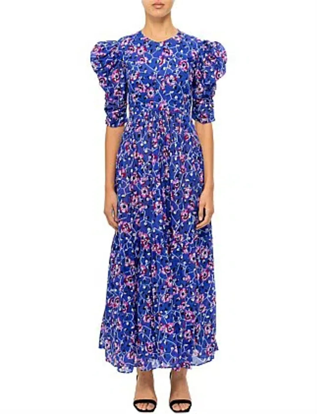 Isabel Marant Etoile Electric Dress Floral Print Blue Size 10 for rent on The Volte - main image