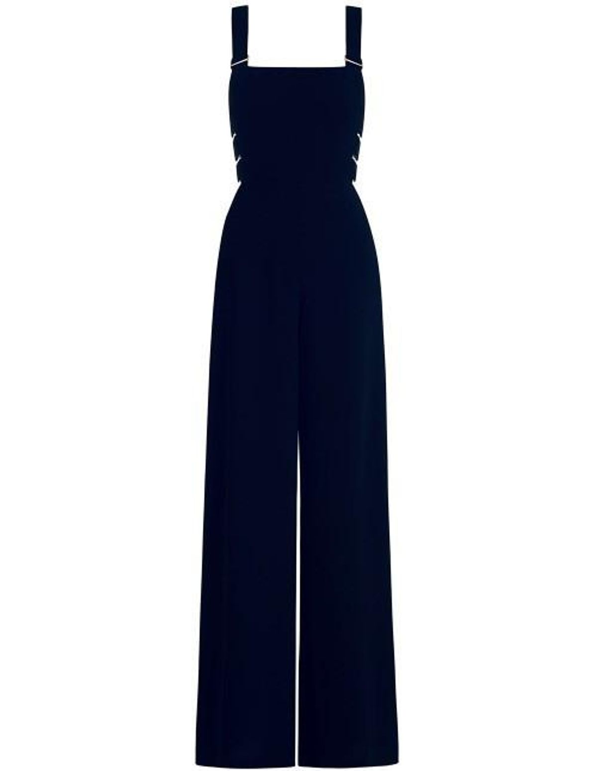 Zimmermann Stretch Crepe Buckle Jumpsuit French Navy Size 8 for rent on The Volte - main image