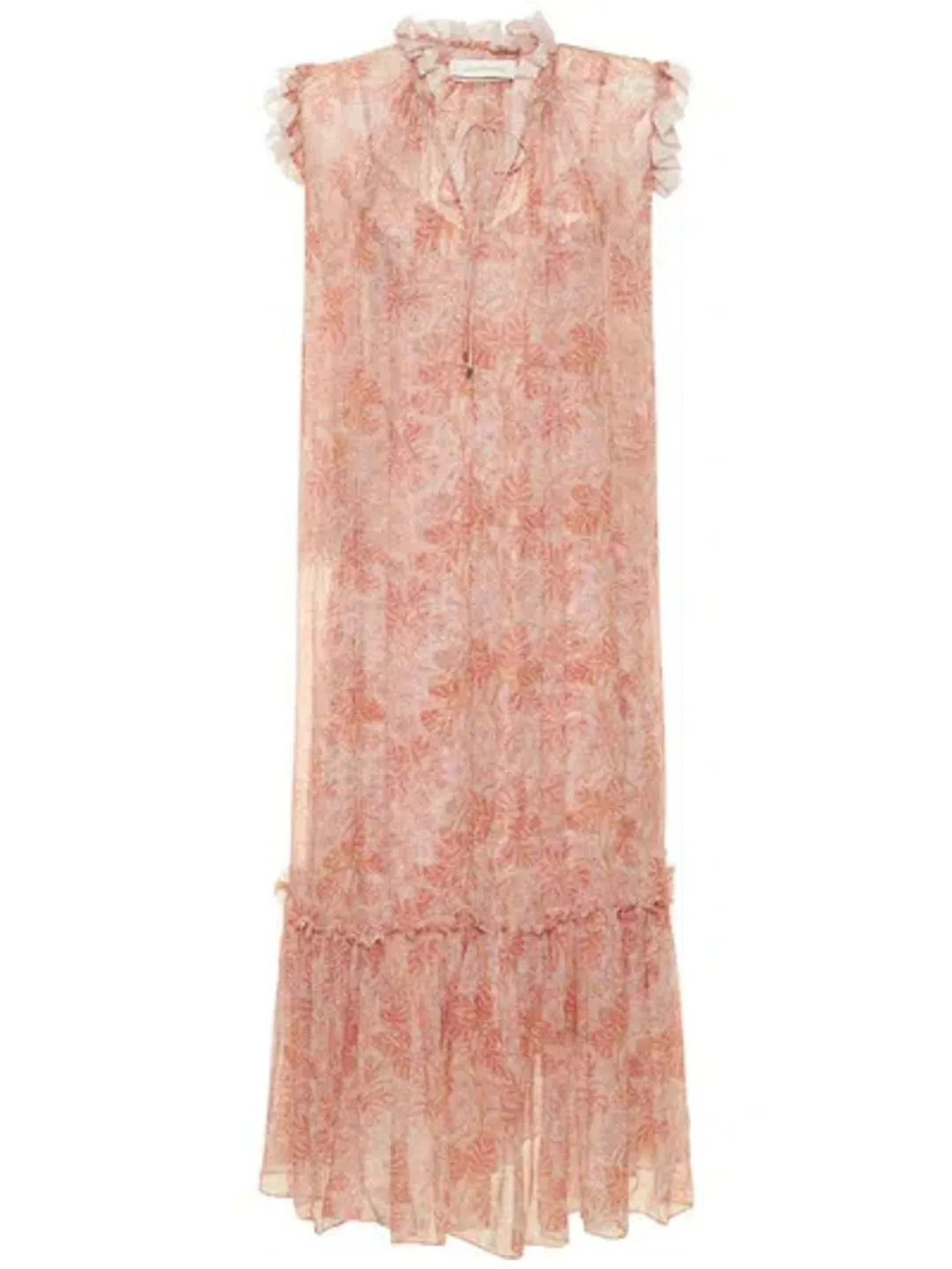 Zimmermann Kaleidoscope Picnic Dress Blush Size AU 6 for rent on The Volte - main image