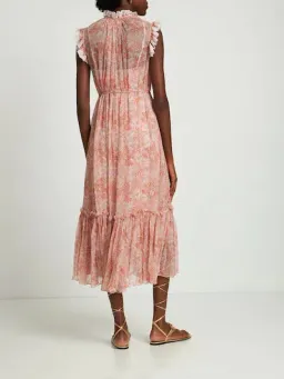 Zimmermann Kaleidoscope Picnic Dress Blush Size AU 6 for rent on The Volte - image 2