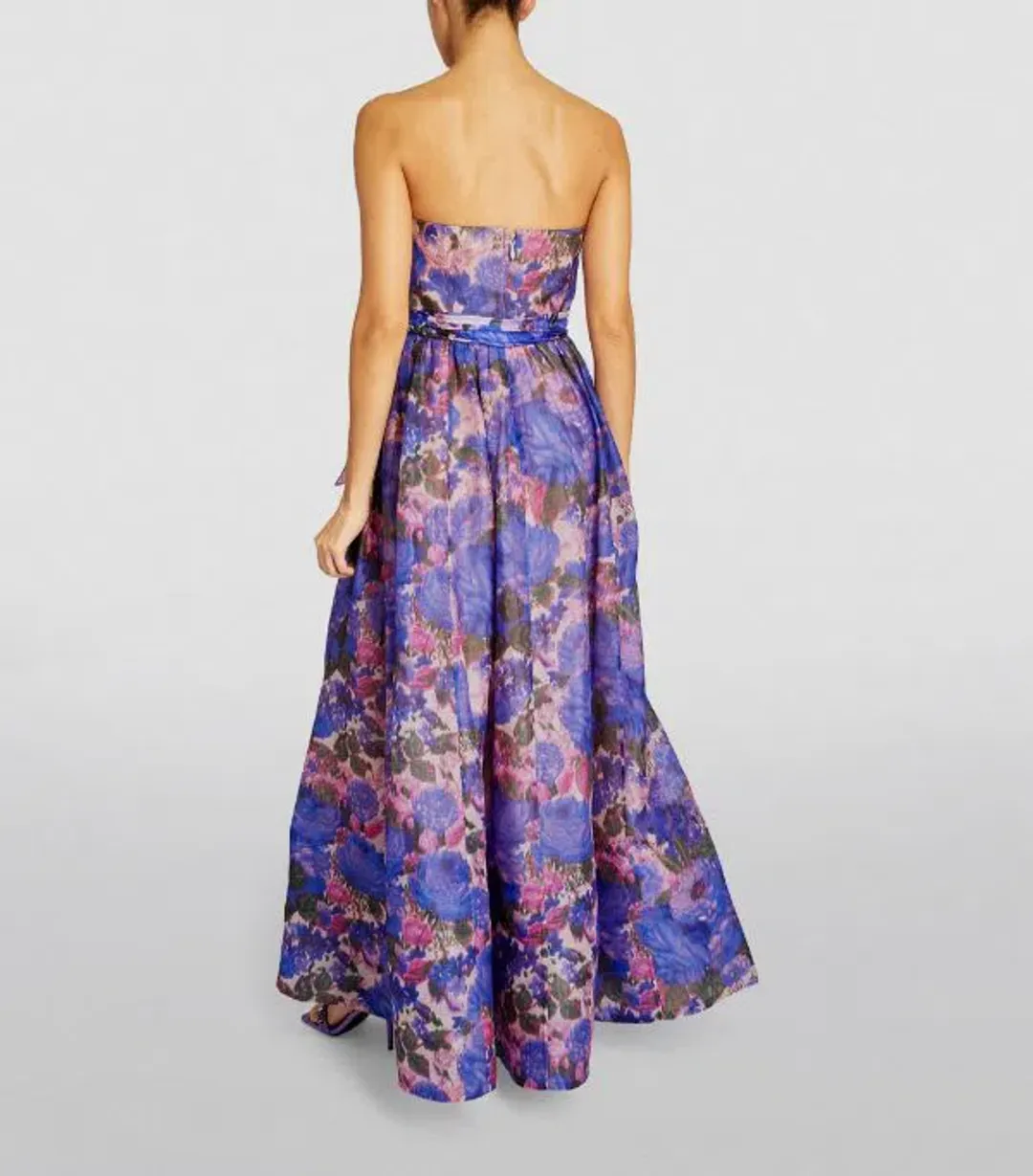 Zimmermann High Tide Strapless Dress Purple Ikat Size 0/Au 8 for rent on The Volte - main image