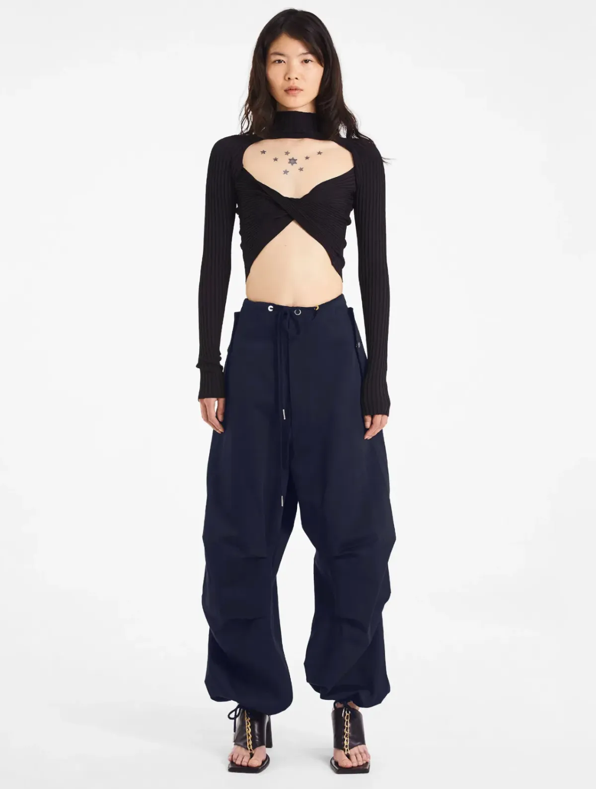 Dion Lee Parachute Pant Dark Navy Size S / Au 8 for rent on The Volte - main image