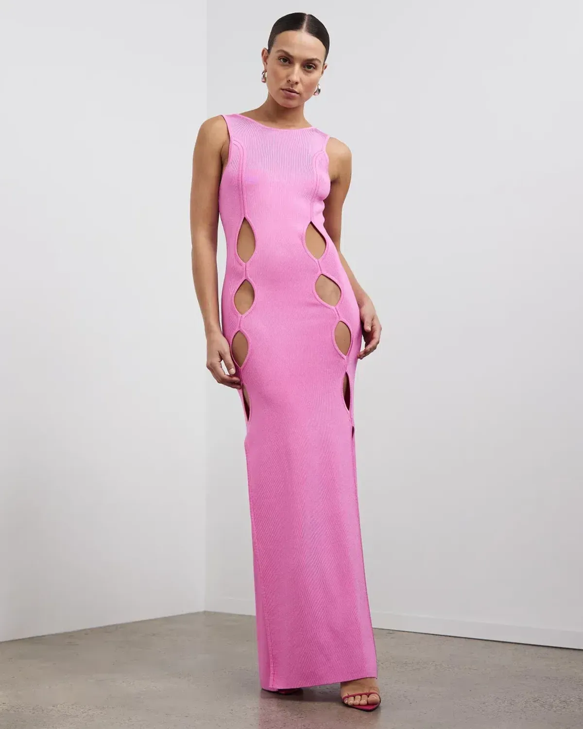 Auteur Studio Charlotte Slit Knit Dress Candy Pink Size XXS/AU 6 for rent on The Volte - main image