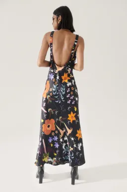 Silk Laundry Deco Ruched Dress Black Lost Flowers Size Medium/Au 8  for rent on The Volte - image 2