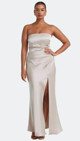 Bec & Bridge Dreamer Strapless Dress Sand Size AU 6  for rent on The Volte - image 1