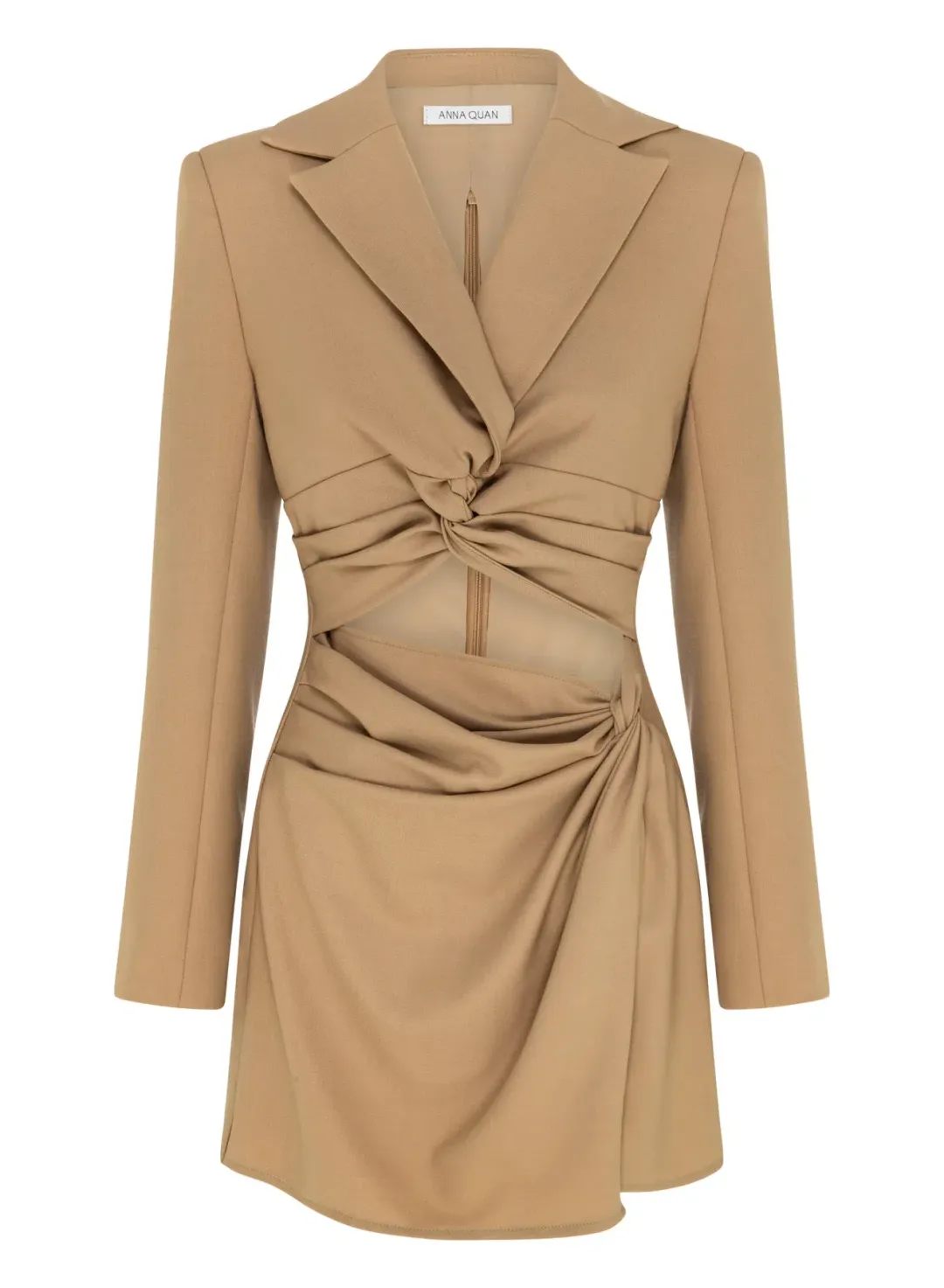 Anna Quan Mona Dress Beige Size 8  for rent on The Volte - main image