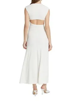 Christopher Esber Ruched Moodstone Tank Dress in White Size 8 / S for rent on The Volte - image 3