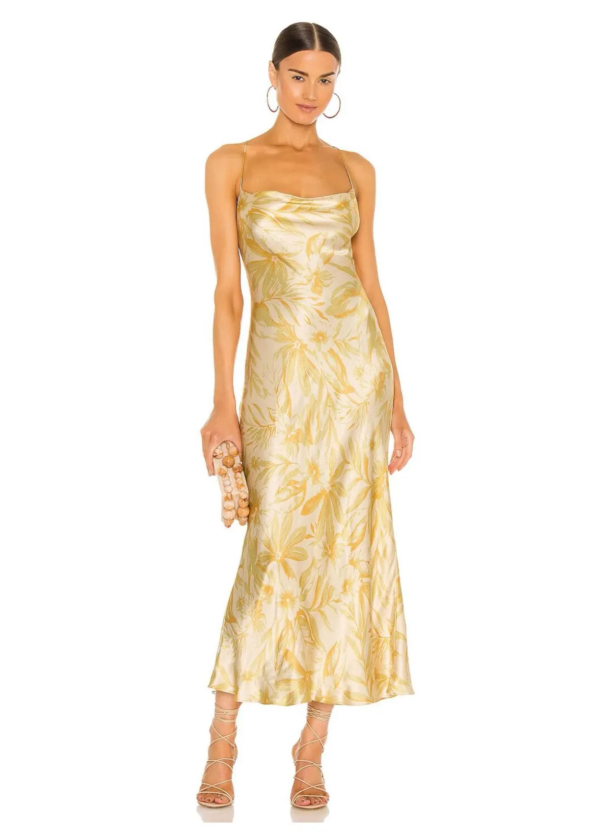 Bec & Bridge Tropical Punch Maxi Dress Yellow Floral Print Size 8 for rent on The Volte - main image