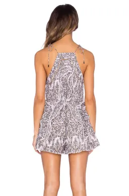 Zimmermann Henna Frippery Playsuit in Taupe Floral in Size 2/AU 12 for rent on The Volte - image 3