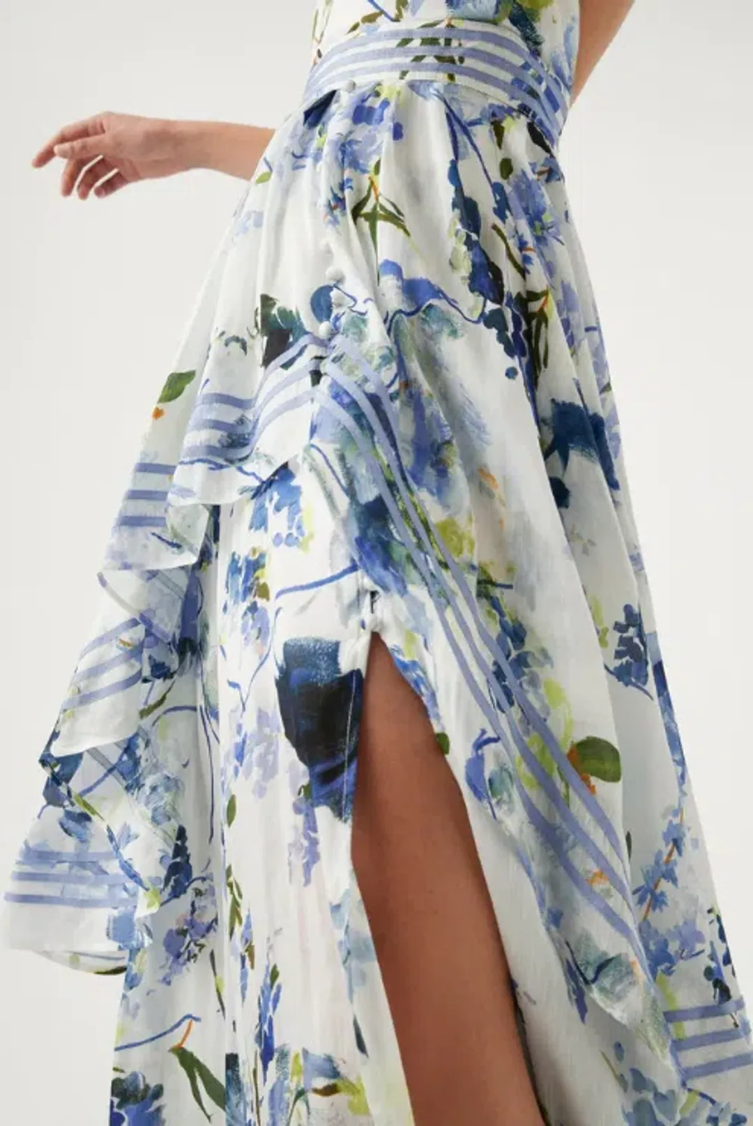 Aje Sienna Maxi Dress Lavenders Provence Floral Size 6 for rent on The Volte - main image