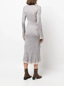 Acne Studios Kadley Cable Knit Midi Dress Grey Size XS / AU 6 for rent on The Volte - image 5