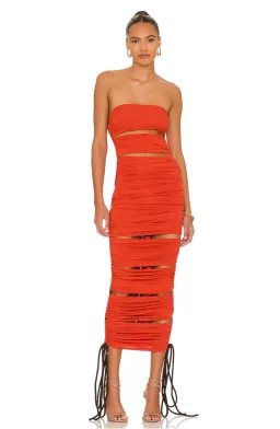 Bronx and Banco Rafaelly Dress Orange Size AU 6 for rent on The Volte - image 1