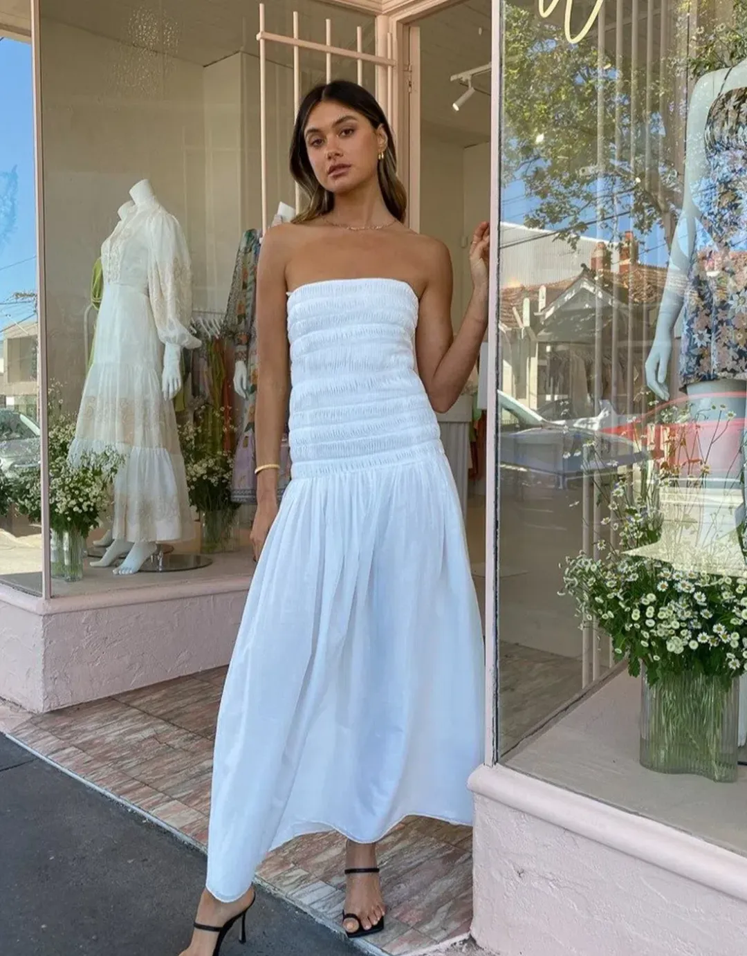 Sir The Label Xanthe Dress Ivory White Size 1 / AU 8 for rent on The Volte - main image