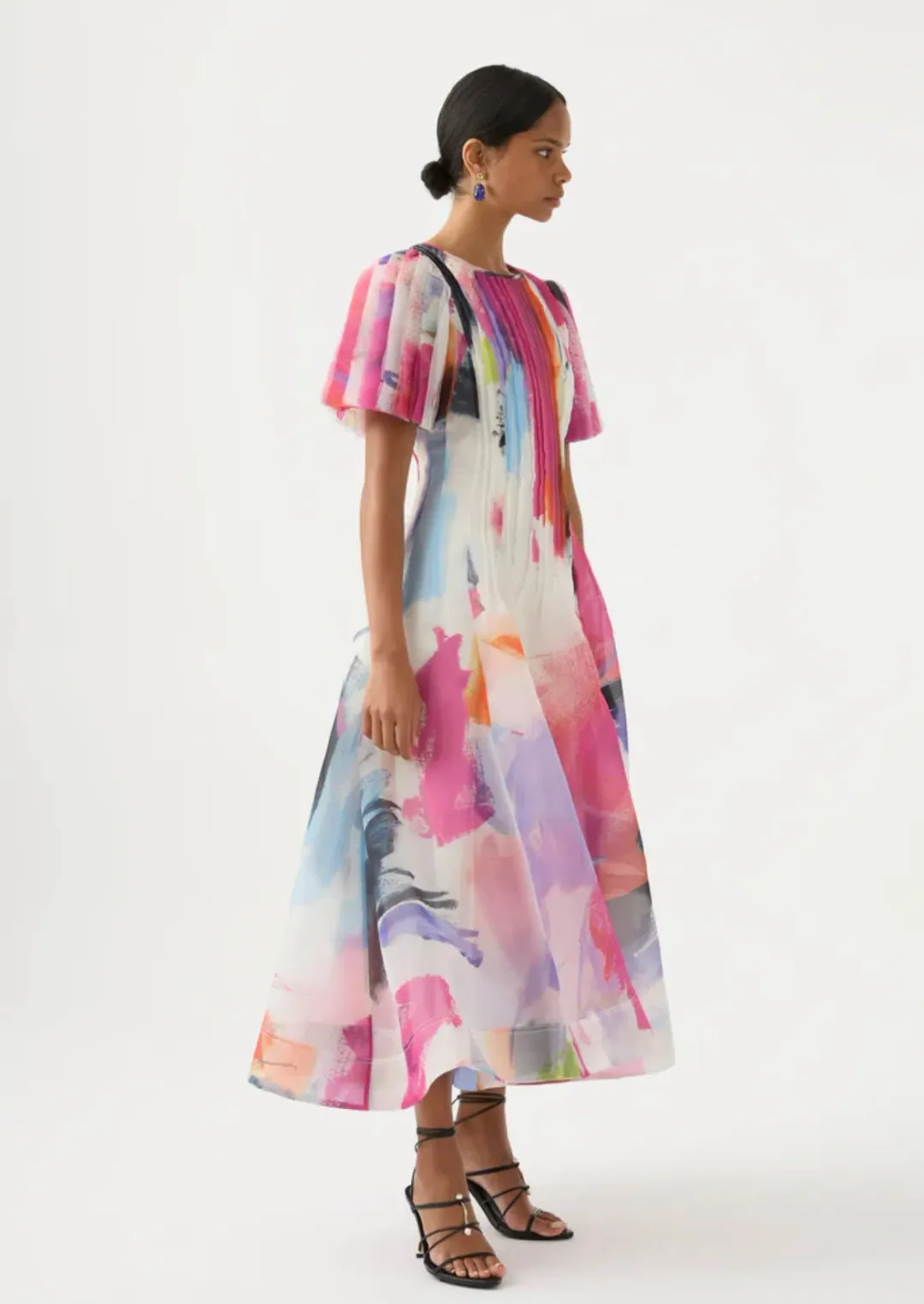 AJE Nova Pleated Midi Dress Size 6 for rent on The Volte - main image