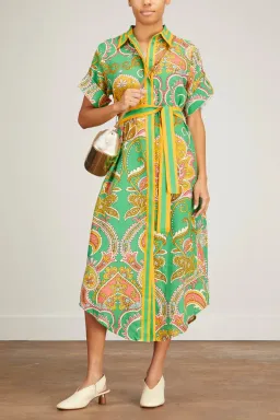 Alemais Marion Shirt Dress Green Size AU 8 for rent on The Volte - image 1