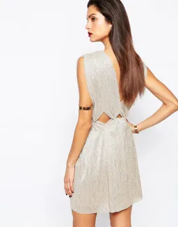 Bec and Bridge Gold Dust Mini Dress Gold Size 6 for rent on The Volte - image 3