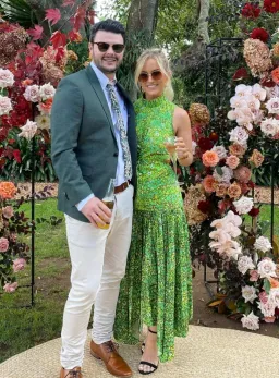 Alemais Phyllis Twist Dress Green Size AU 12 for rent on The Volte - image 7