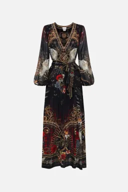 Camilla Robbie Williams 'Do I Entertain You" V Neck Belted Dress Print Size 14 for rent on The Volte - image 4