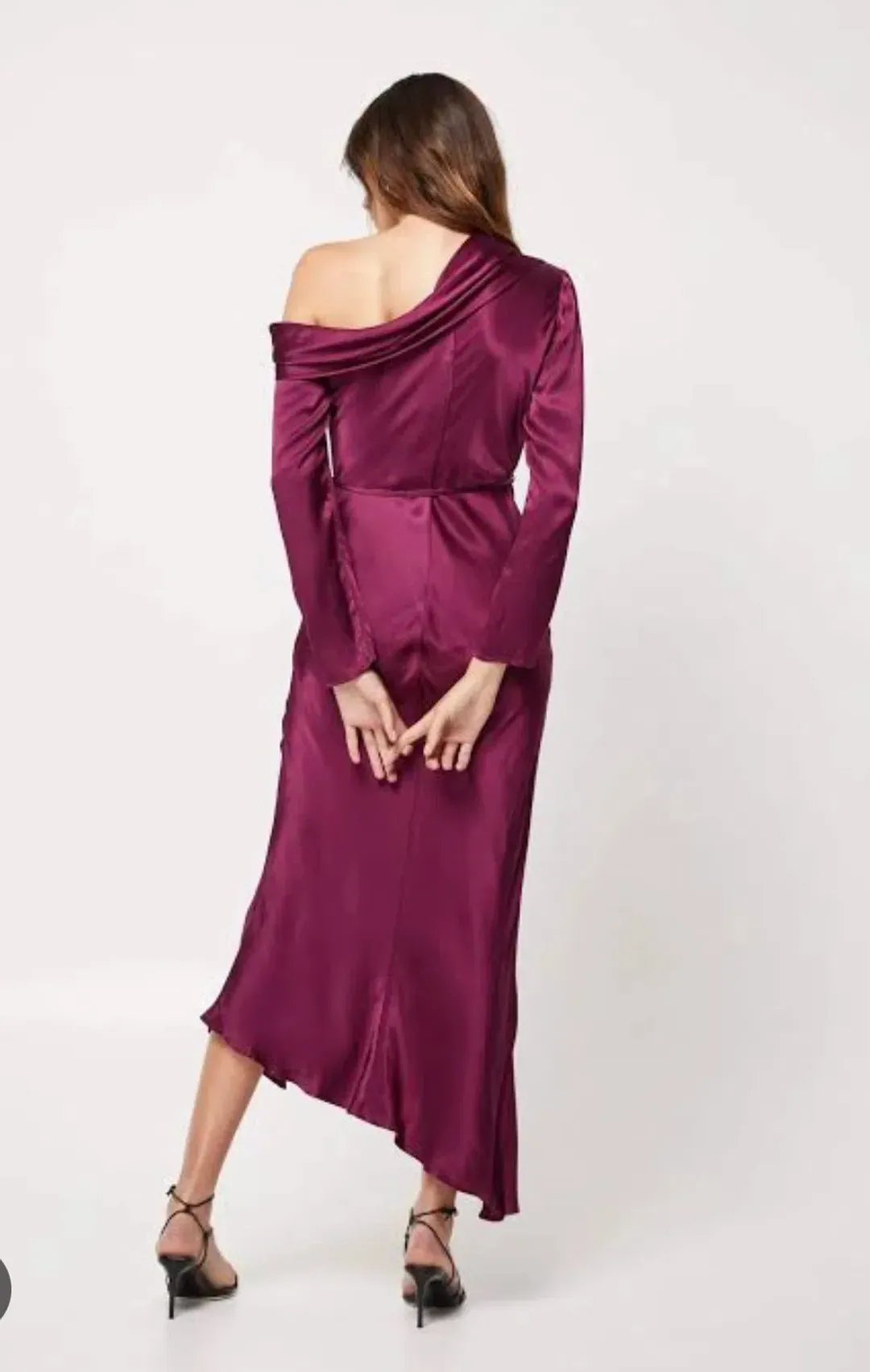 Mossman Two Souls Midi Dress Burgundy Size 12 for rent on The Volte - main image