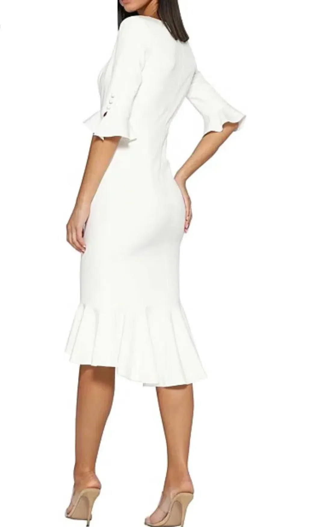 Elle Zeitoune Richard Dress White Size 10 for rent on The Volte - main image