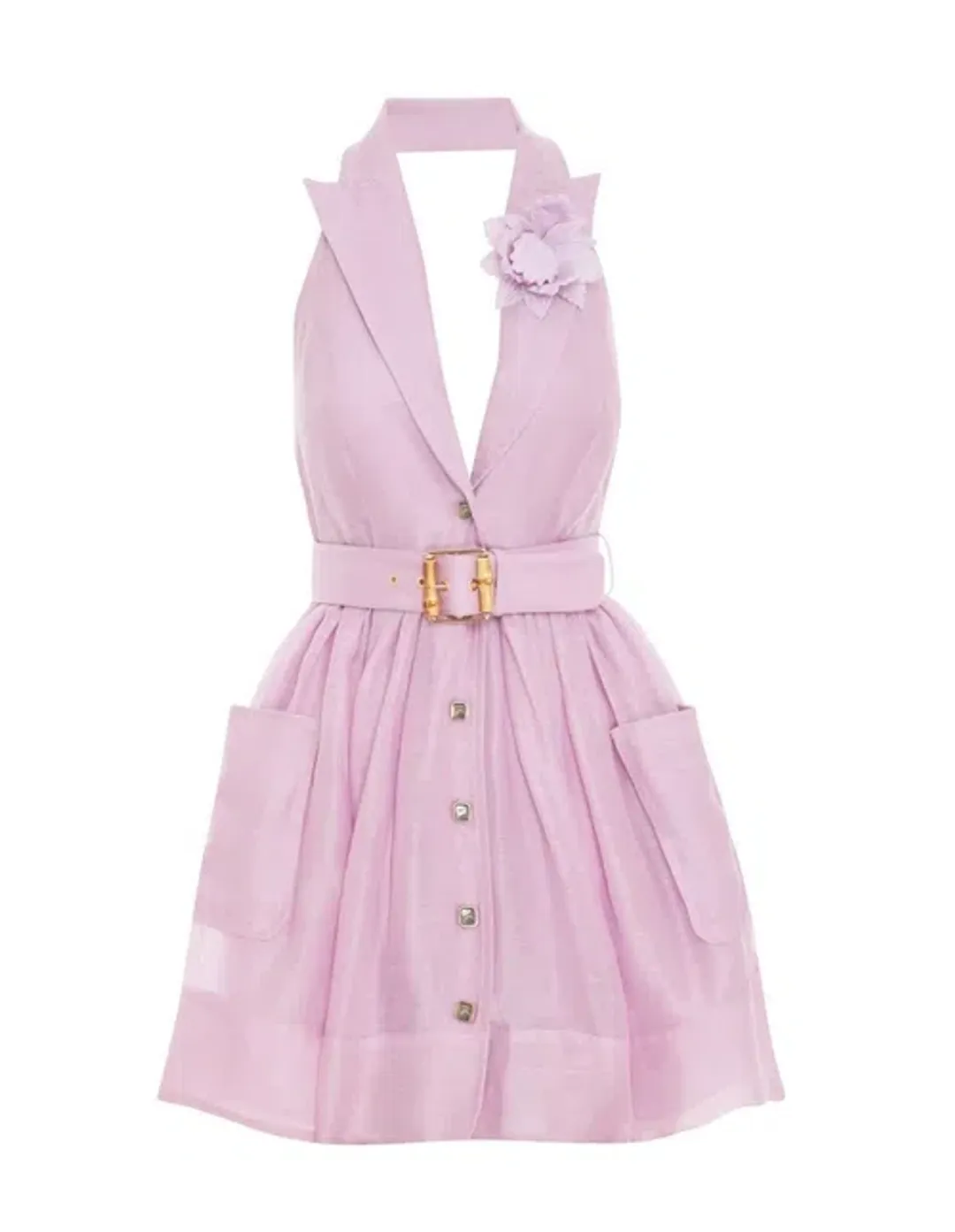 Zimmermann The High Tide Tuxedo Mini in Lilac Size 0/AU 8 for rent on The Volte - main image