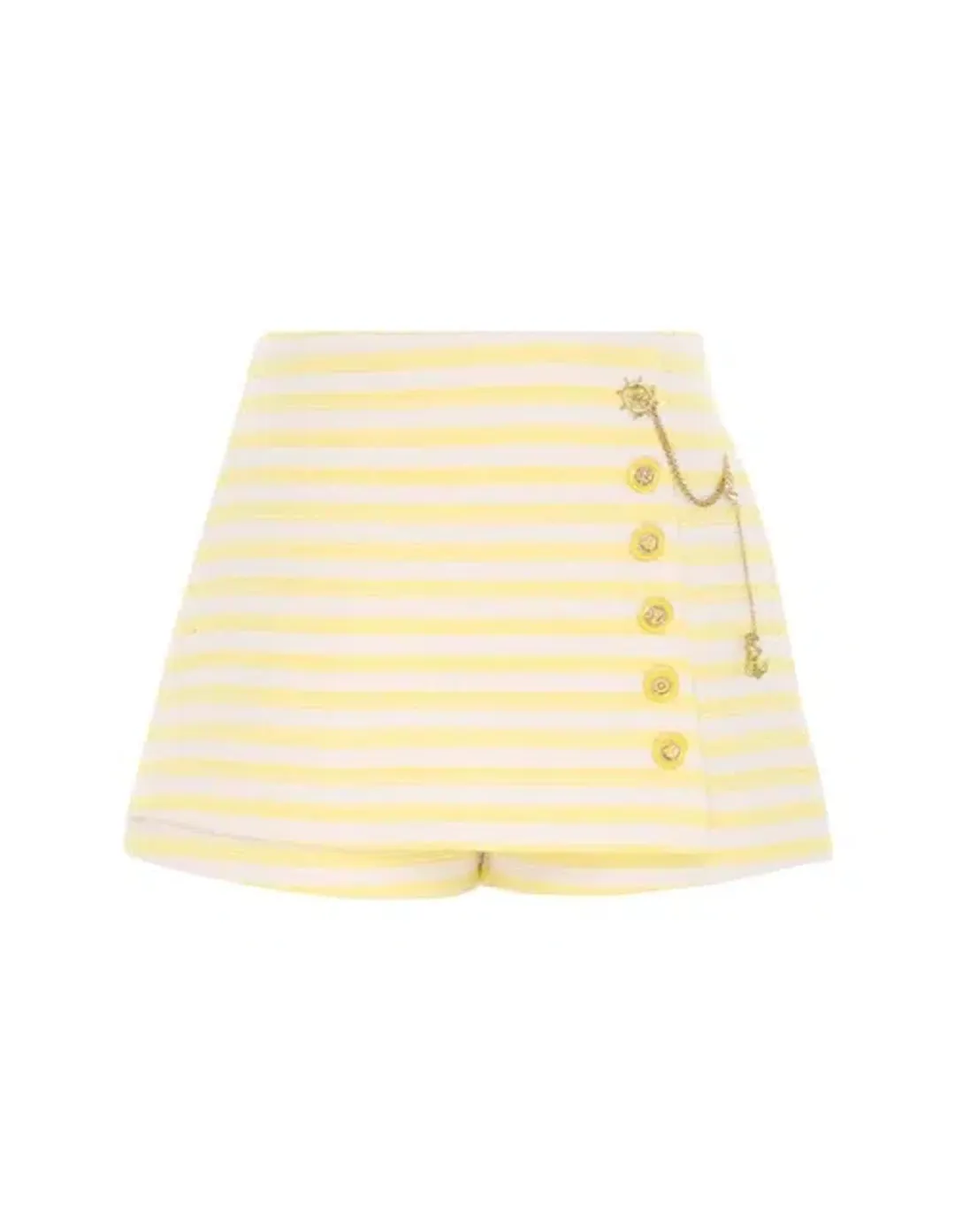 Zimmermann The High Tide Nautical Skort in Yellow/Cream Stripe Size 0/AU 8 for rent on The Volte - main image