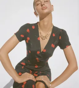 Realisation Par Teale Wild Cherry Dress Print Size 10  for rent on The Volte - image 2